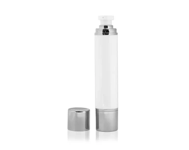 Frasco Duplo Slim Branco e Prata 30ml (2x15ml)
