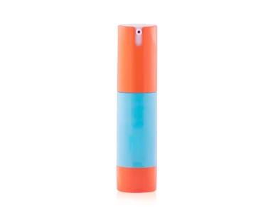 Frasco Airless Pump Summer Azul e Laranja 15ml