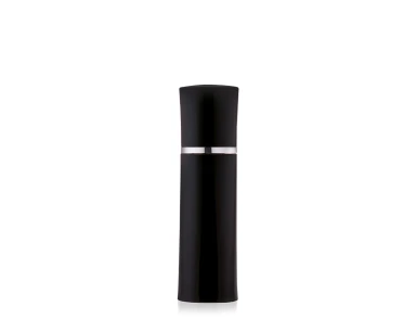 Frasco Airless PTG Preto com Friso Prata 30ml